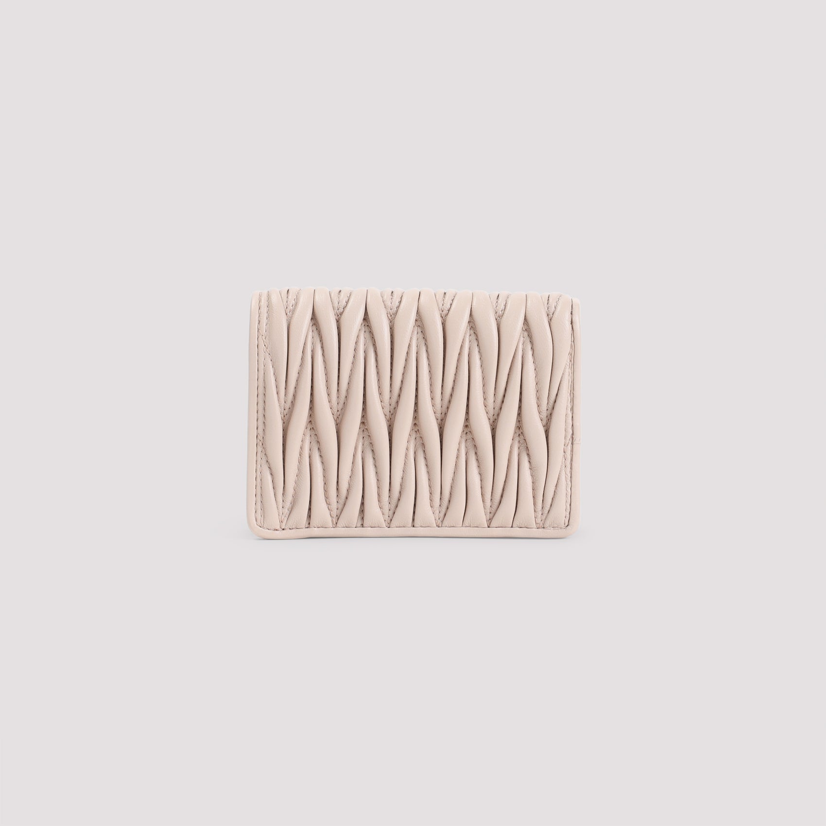 MIU MIU Mini Leather Wallet - Compact Design, 12cm x 8cm
