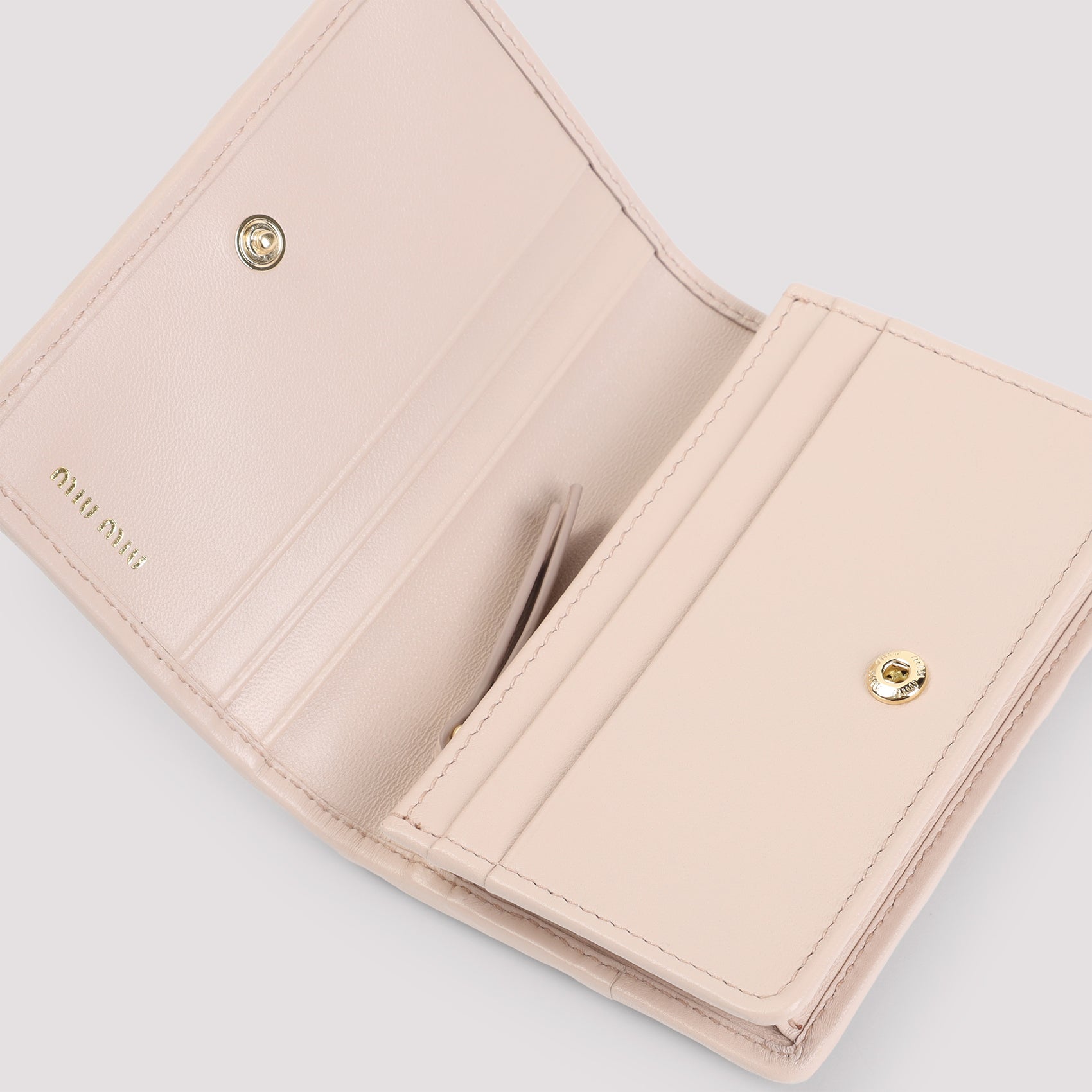 MIU MIU Mini Leather Wallet - Compact Design, 12cm x 8cm