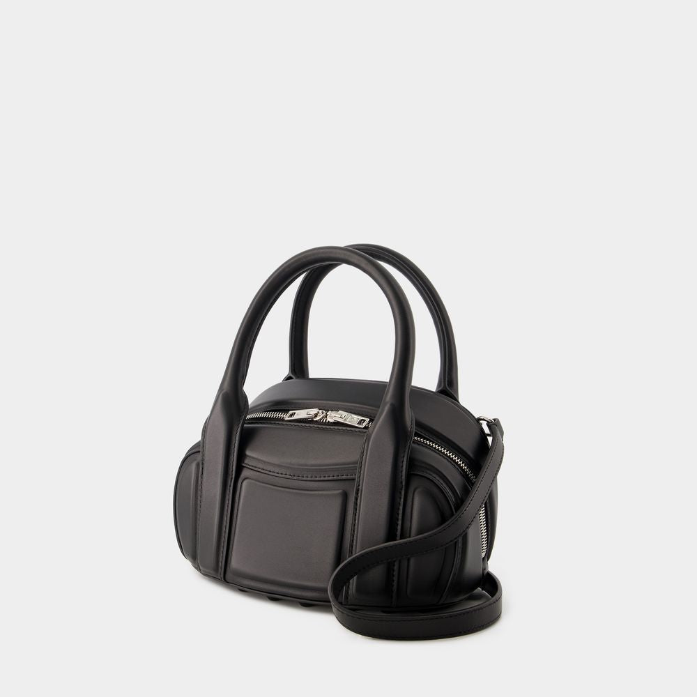 ALEXANDER WANG Mini Leather Shoulder Handbag with Logo - 23X14X8 CM