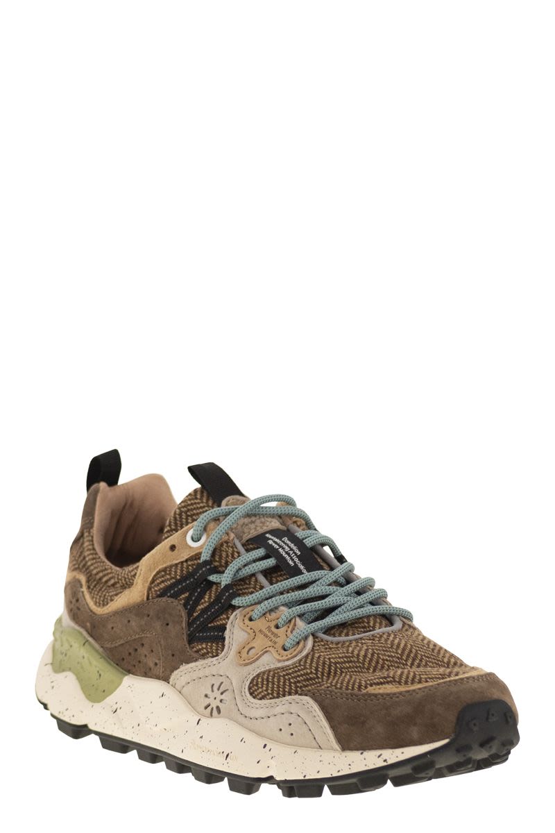 FLOWER MOUNTAIN Yamano 3 - Suede and Fabric Sneaker