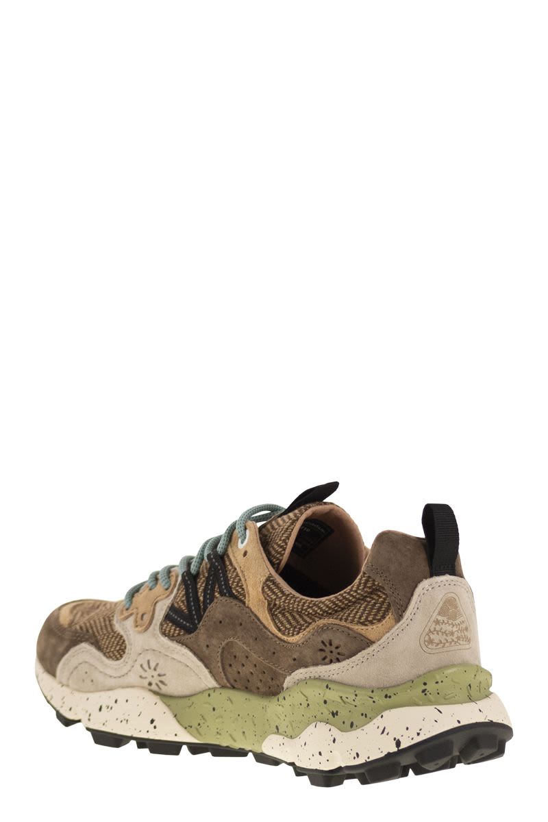 FLOWER MOUNTAIN Yamano 3 - Suede and Fabric Sneaker