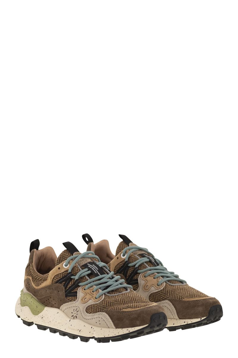 FLOWER MOUNTAIN Yamano 3 - Suede and Fabric Sneaker