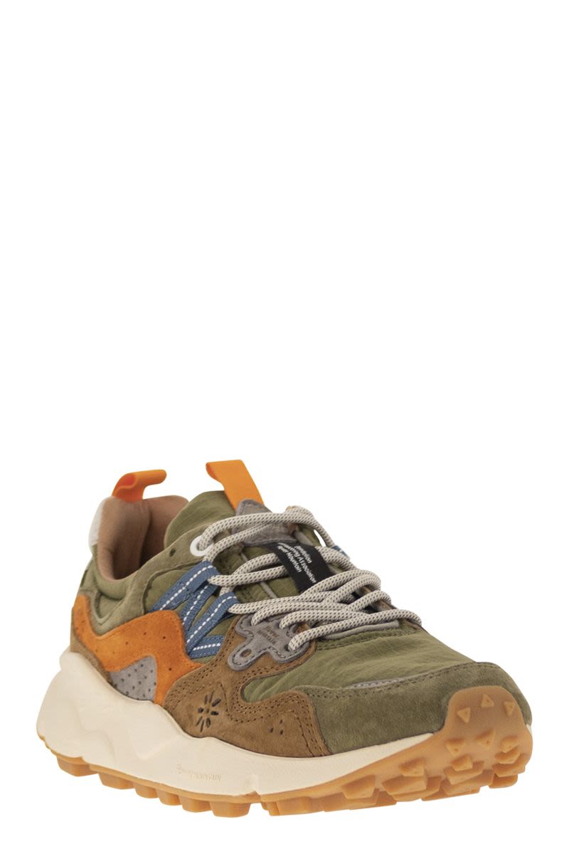 FLOWER MOUNTAIN Mountain Inspired Yamano 3 - Suede and Technical Fabric Sneakers