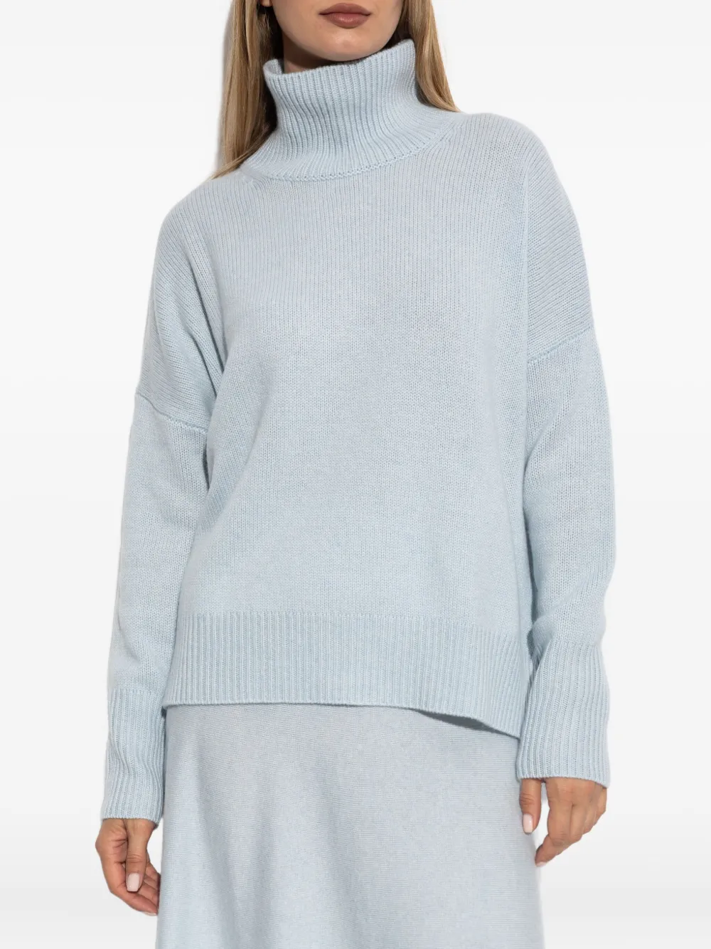 LISA YANG Relaxed Fit Cashmere Turtleneck Sweater - Size 1