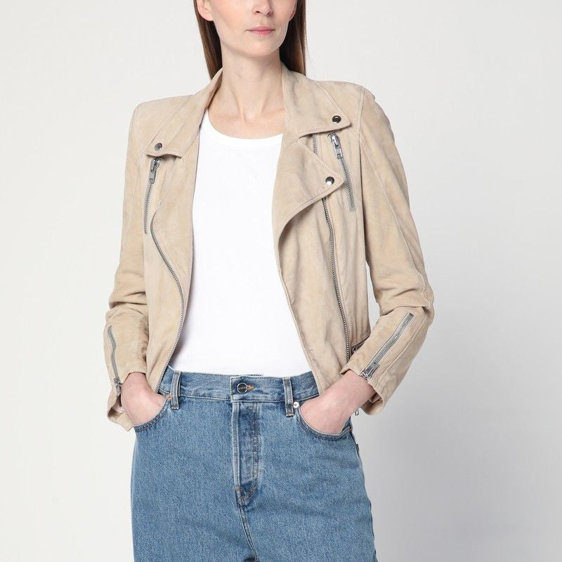SWORD Mini Biker Jacket in Suede Leather