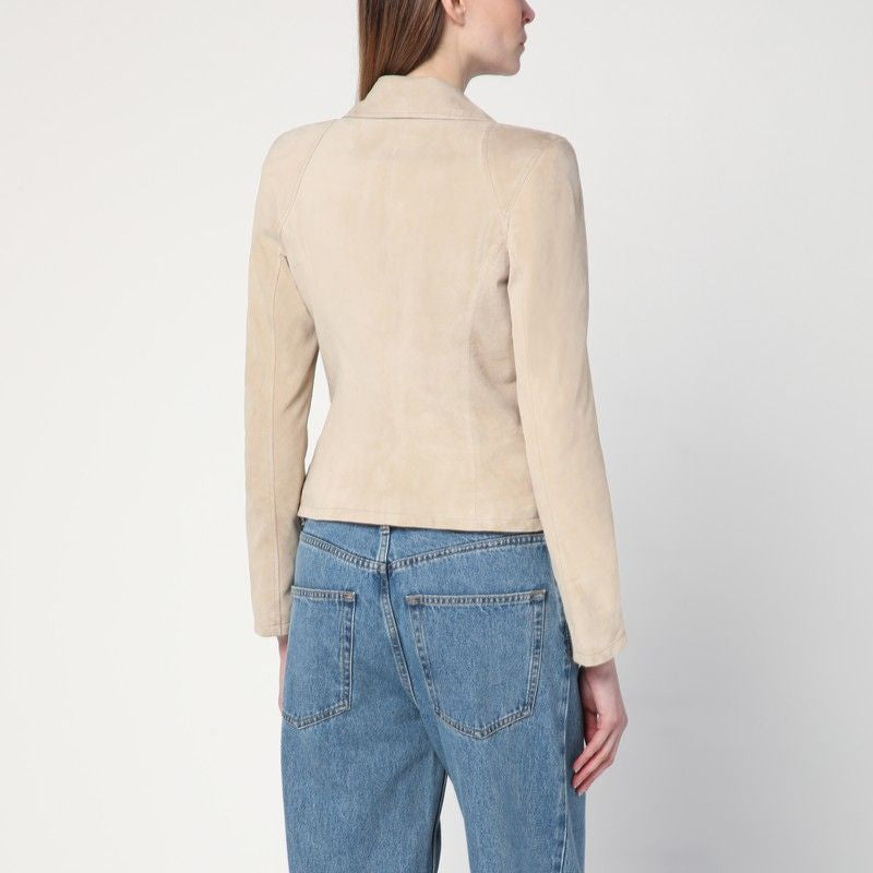 SWORD Mini Biker Jacket in Suede Leather