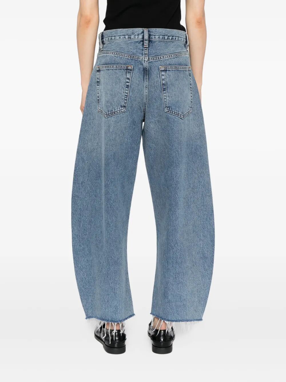 FRAME High Rise Bubble Crop Jeans for Women