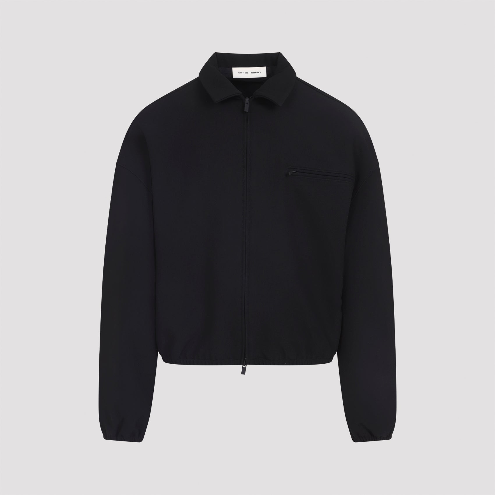 FEAR OF GOD ESSENTIALS Bonded Canvas Zip-Up Jacket for Men - FW25
