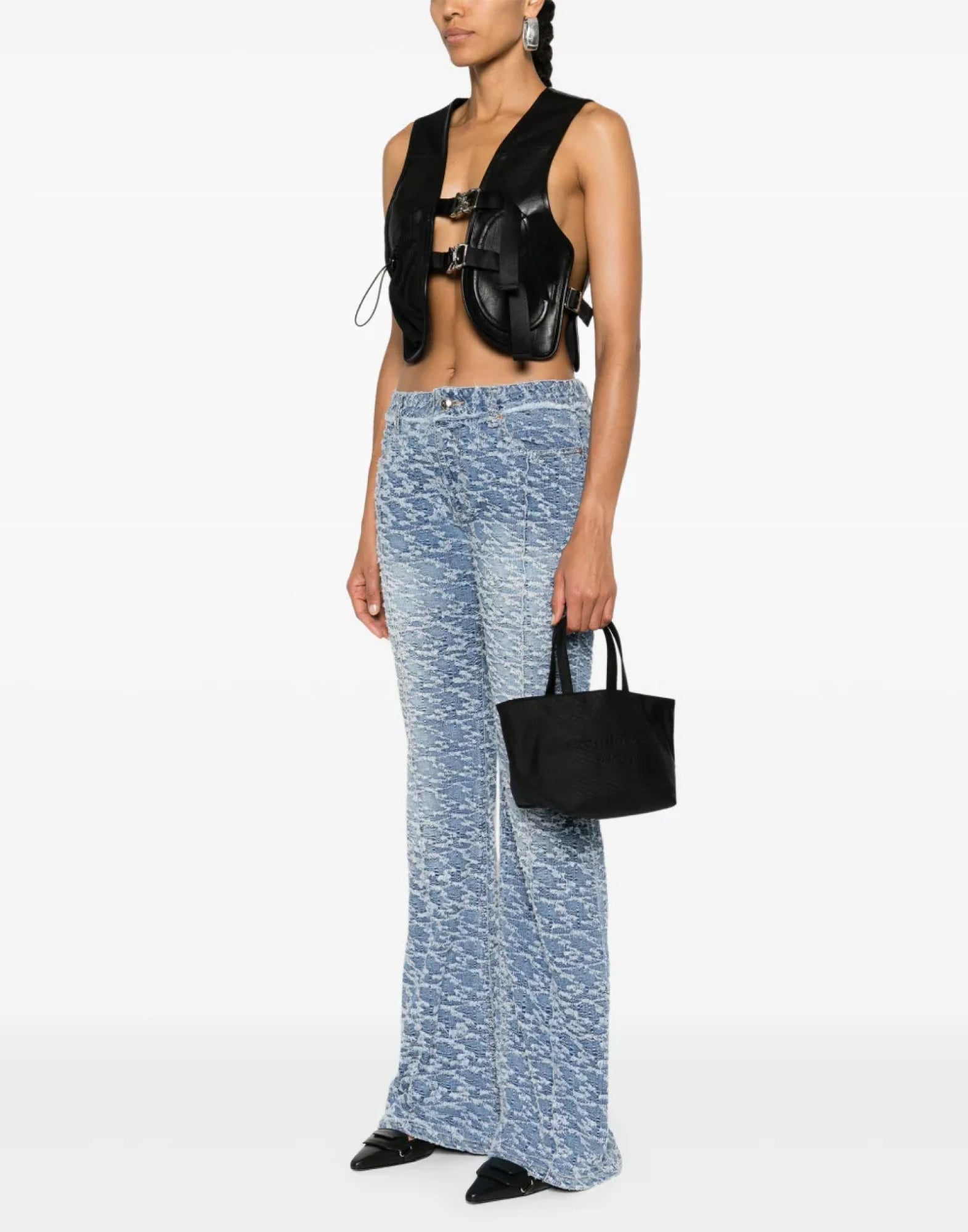 ALEXANDER WANG Mini Punch Logo Tote Handbag