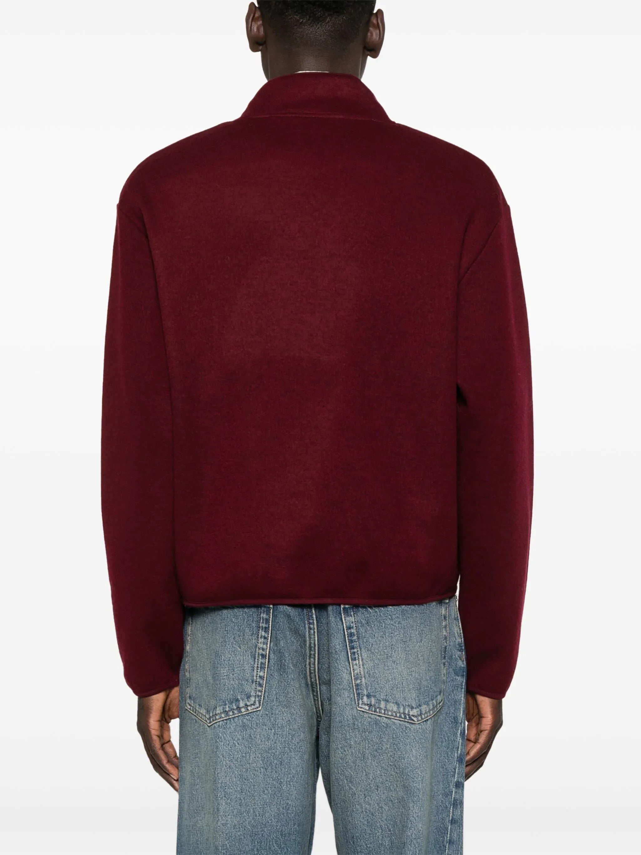 SUNFLOWER Wool Blend Half Zip Sweatshirt for Men