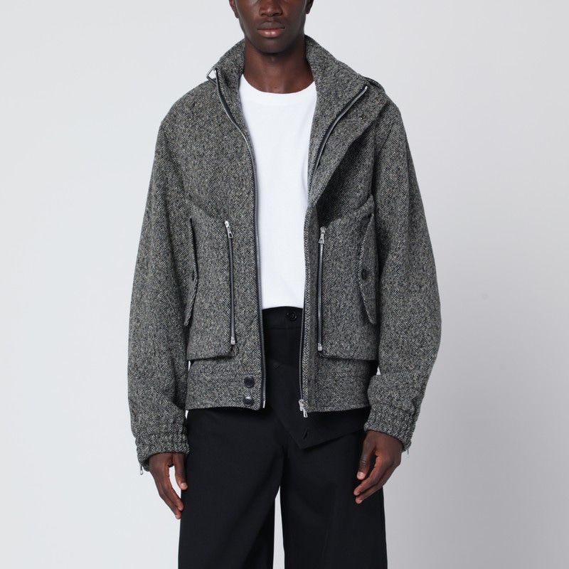 DRIES VAN NOTEN Patterned Zip-Up Wool Jacket for Men