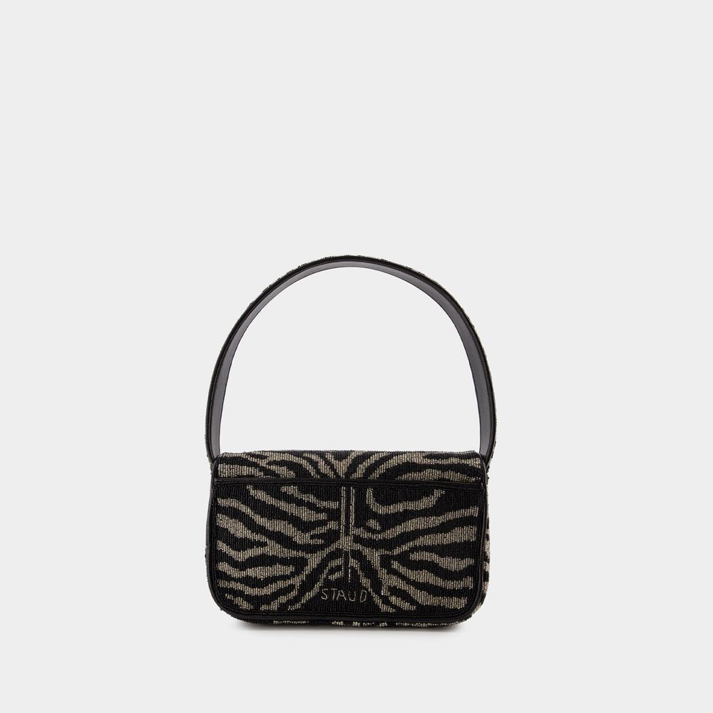 STAUD Mini Beaded Shoulder Handbag