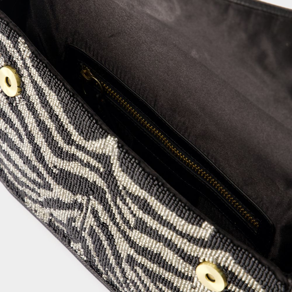 STAUD Mini Beaded Shoulder Handbag