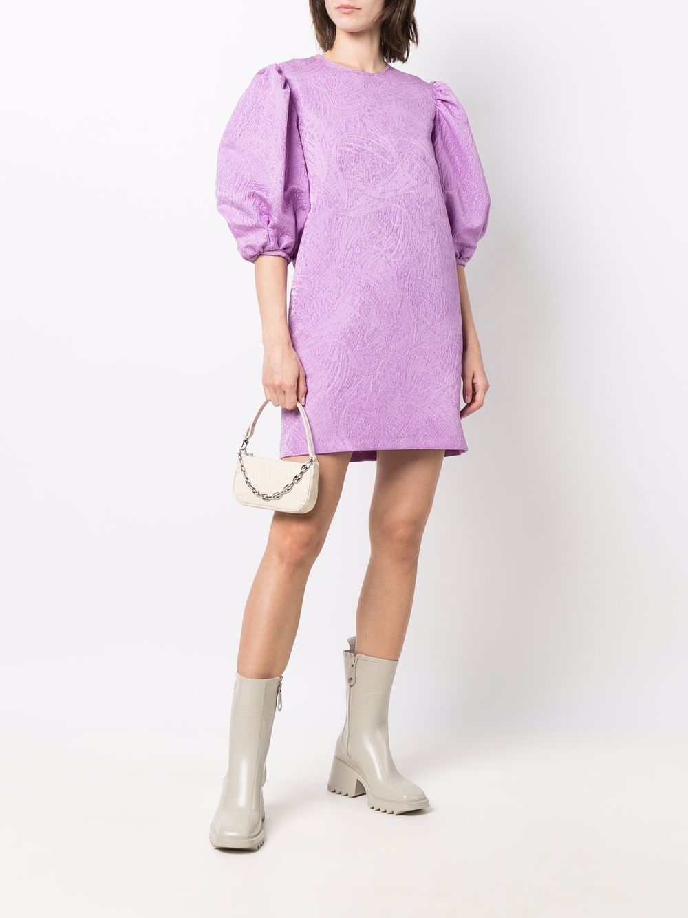 BY FAR Mini Croco Embossed Leather Tote