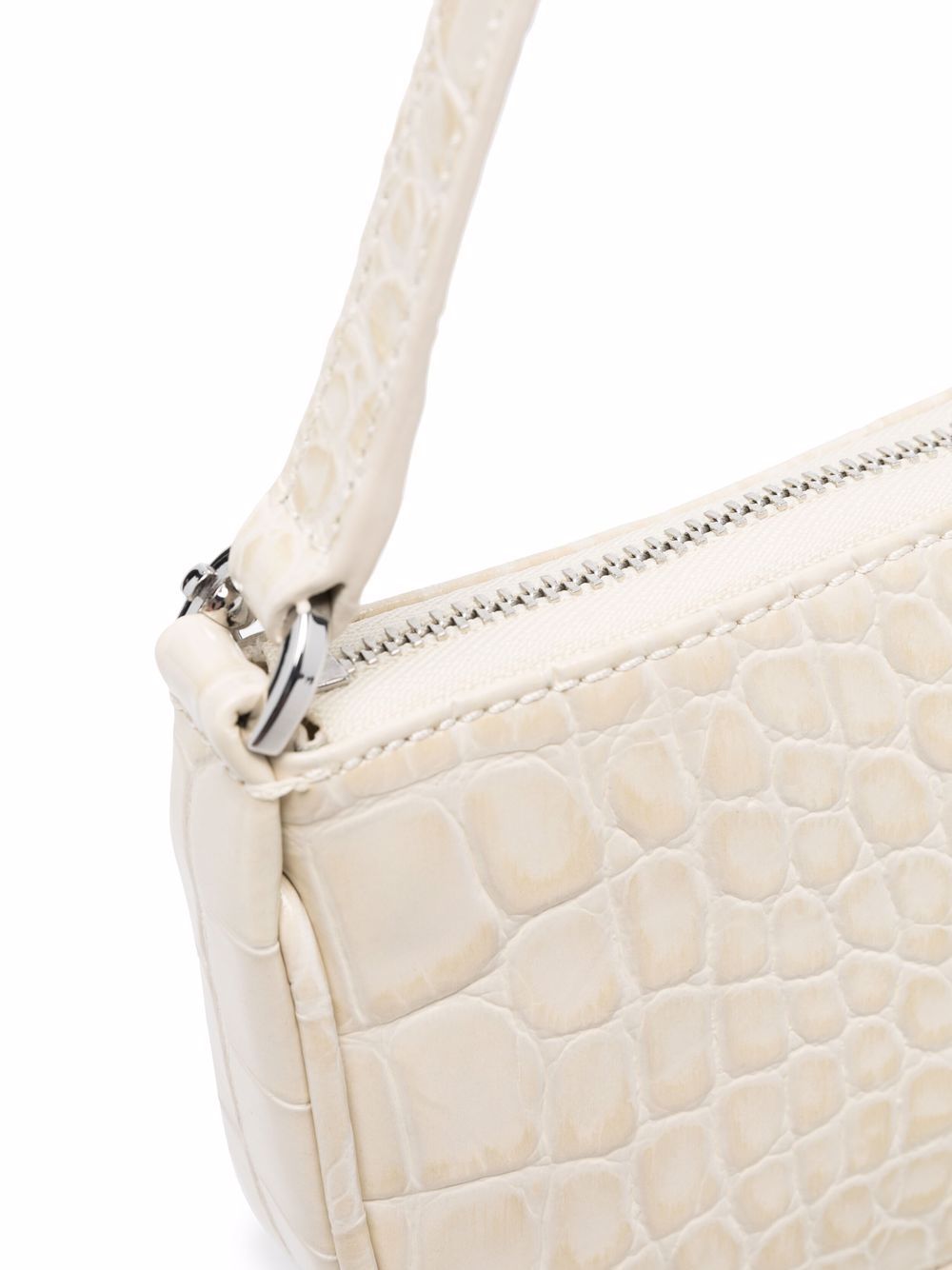BY FAR Mini Croco Embossed Leather Tote