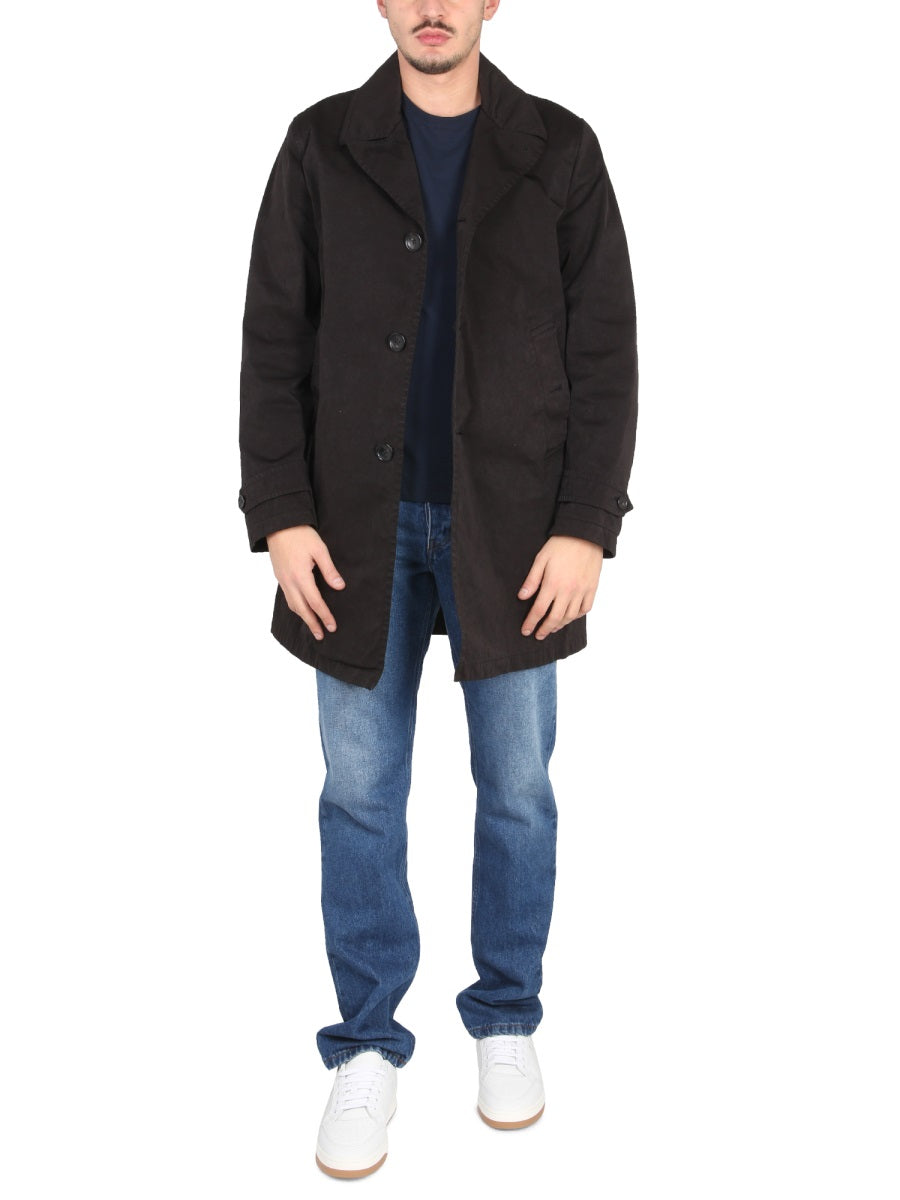 TEN C Single-Breasted Trench Jacket for Men