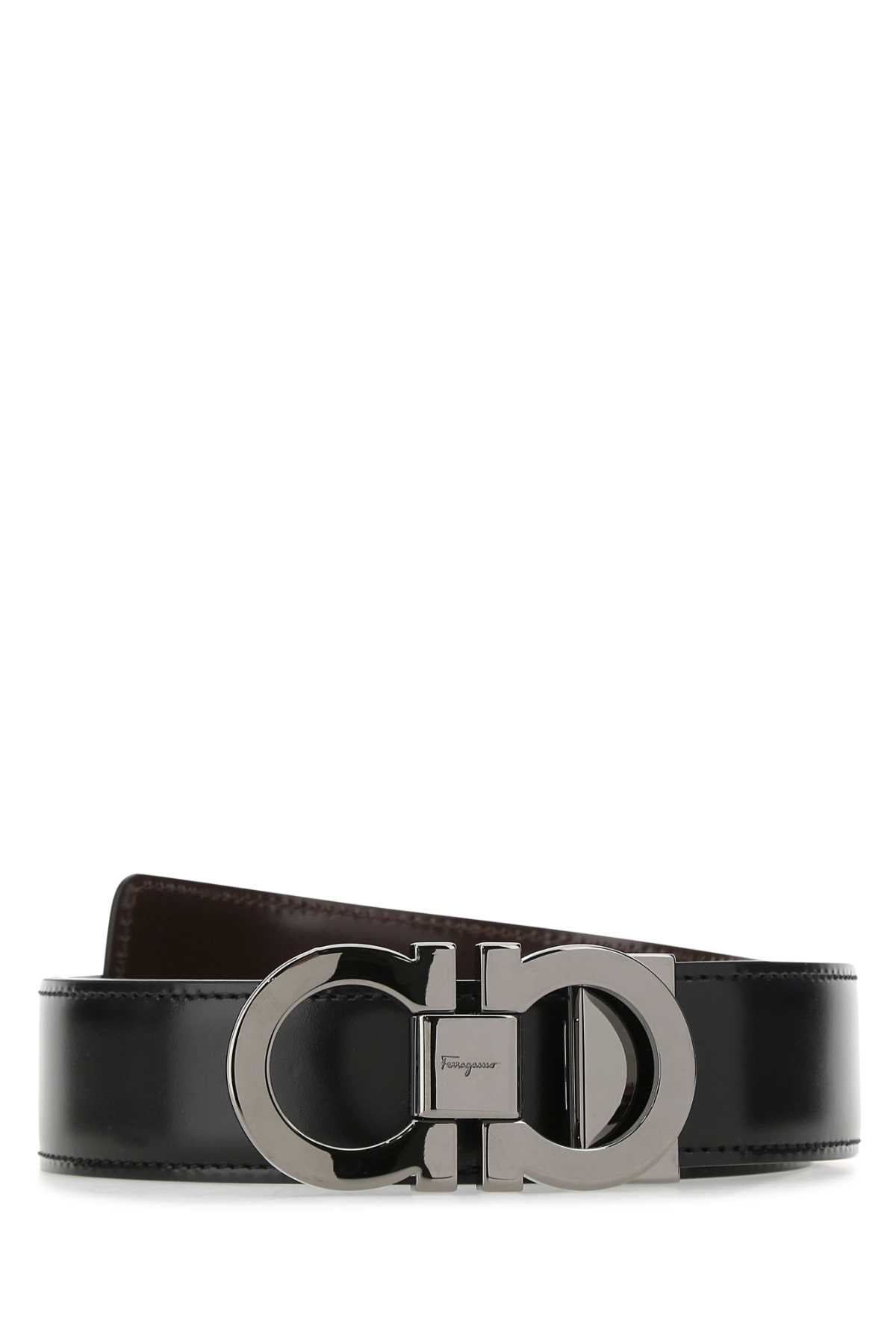 Ferragamo Reversible Leather Belt - 3.5 cm Height