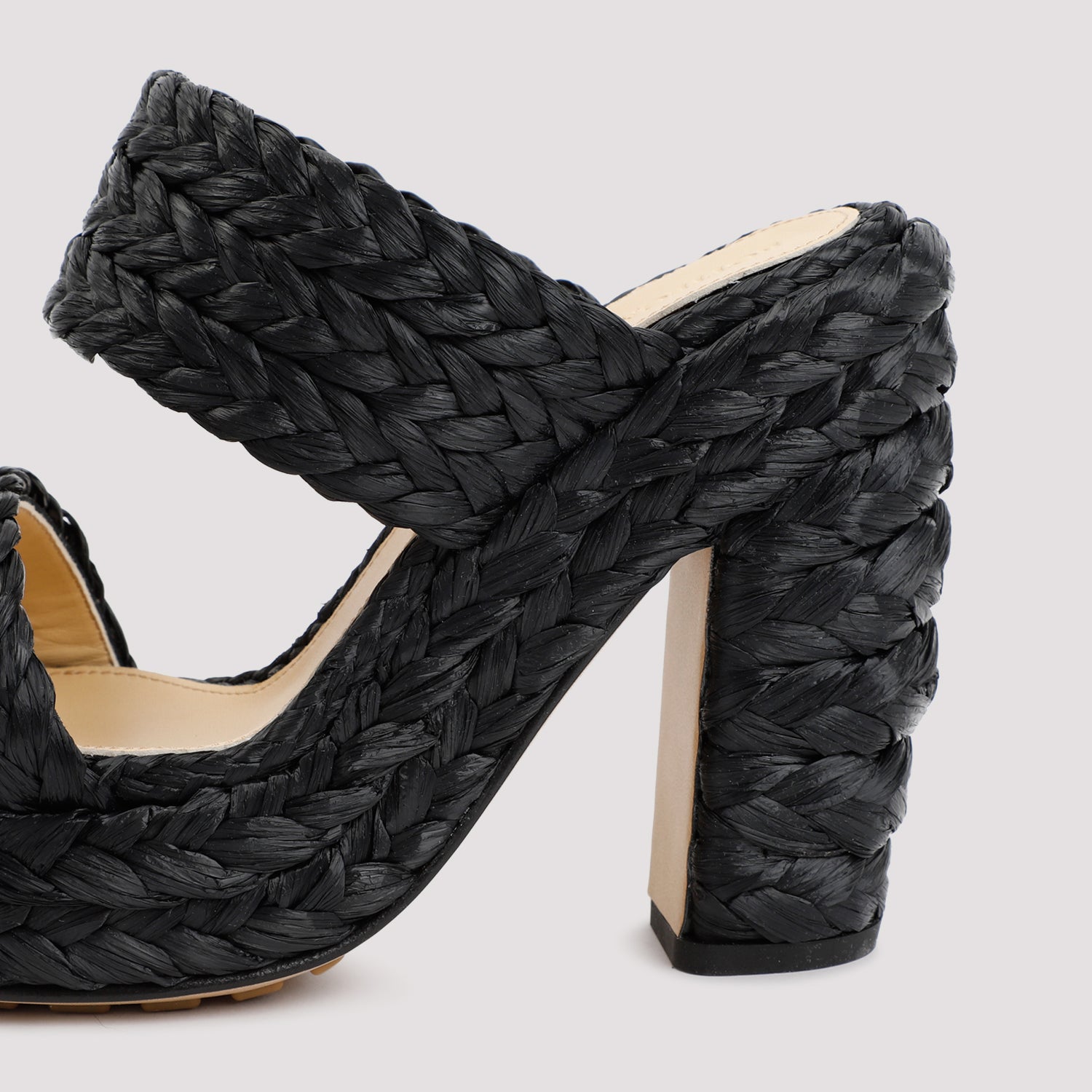 BOTTEGA VENETA Raffia Sandals with 12cm Heel Height