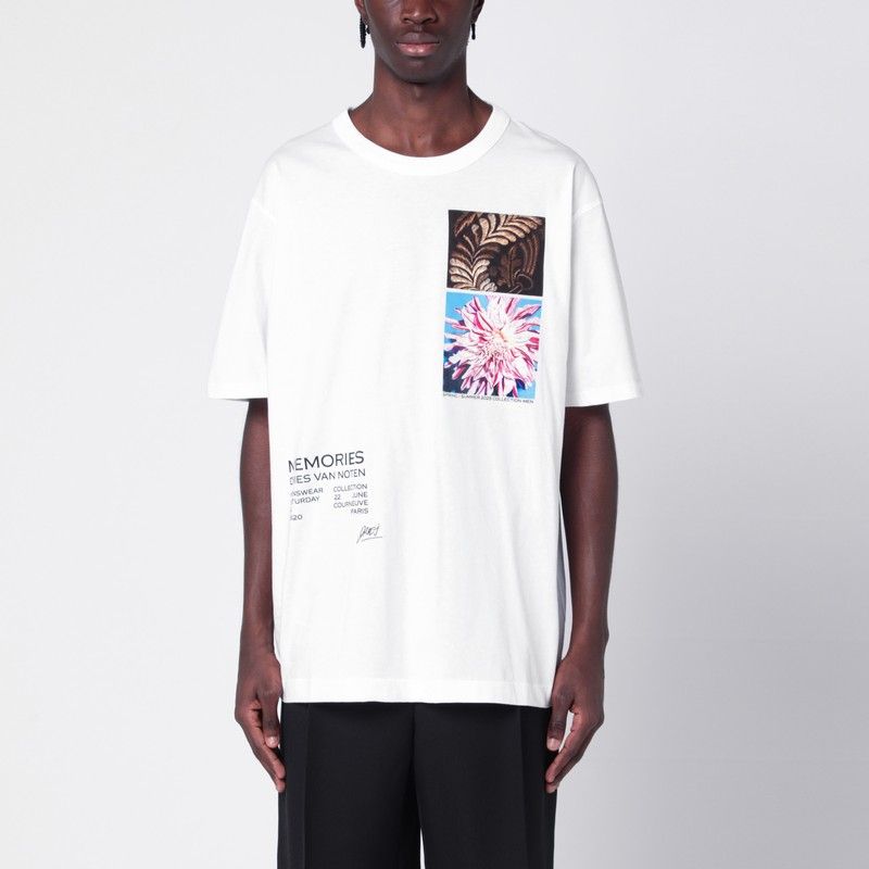 DRIES VAN NOTEN Oversized Cotton Crew Neck T-Shirt - SS25 Collection