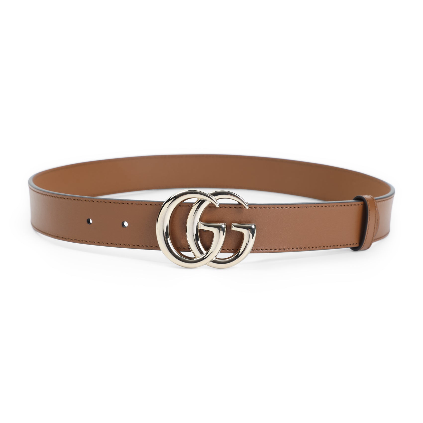 GUCCI Premium 3 CM GG Gold Leather Belt for Men