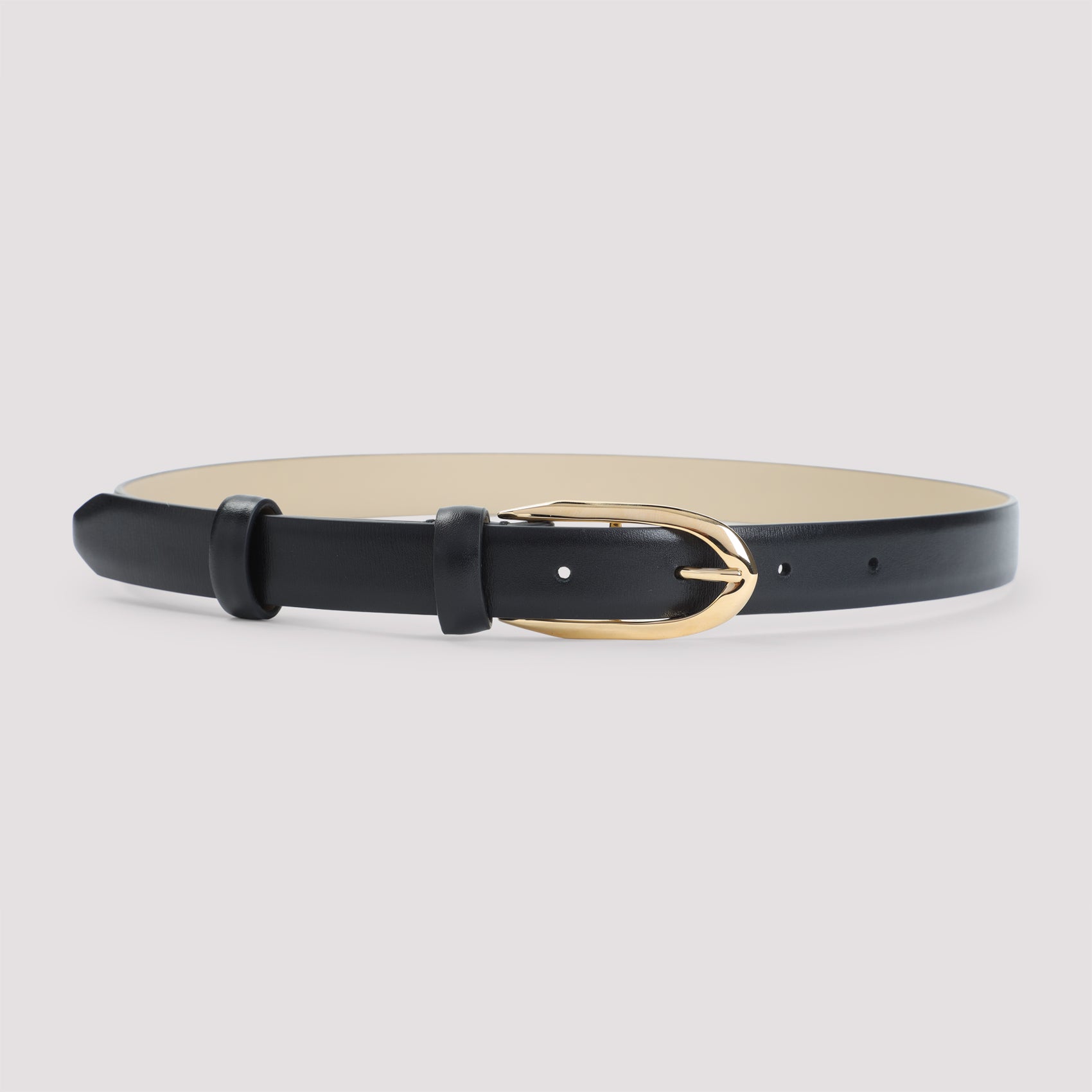 GIVENCHY Buckle Leather Belt - 2cm Width