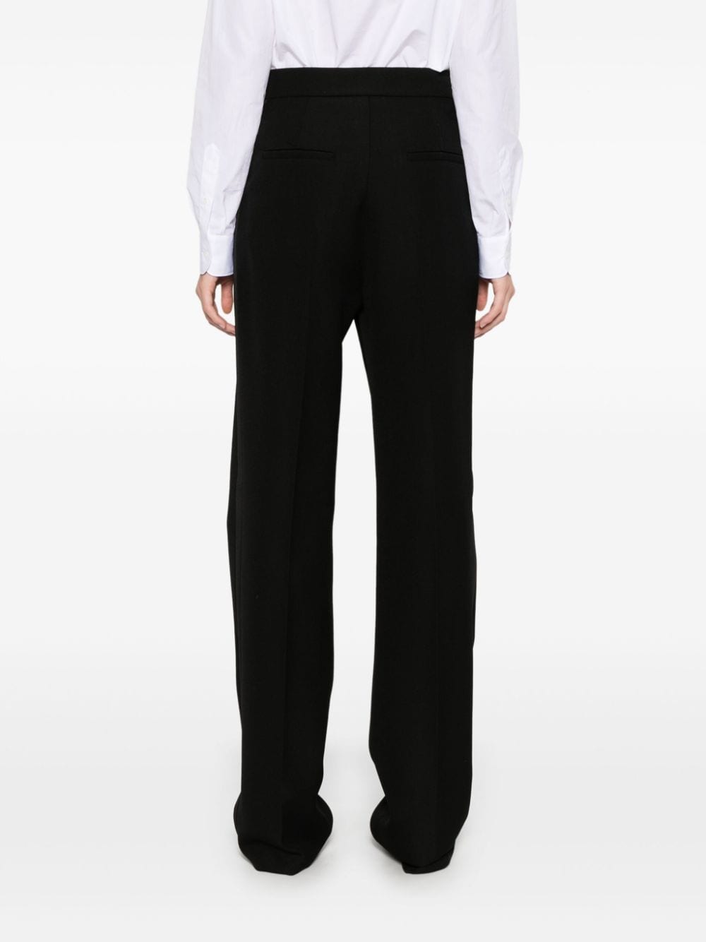 MAX MARA PIANOFORTE Elegant Wool Trousers with Side Stripe Detailing