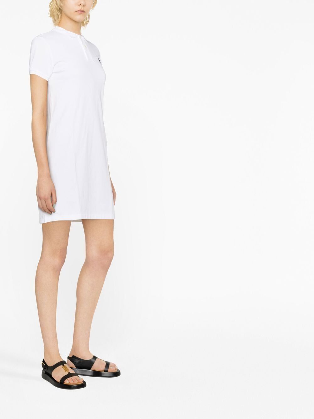 POLO RALPH LAUREN Short Sleeve Polo Neck Mini Dress