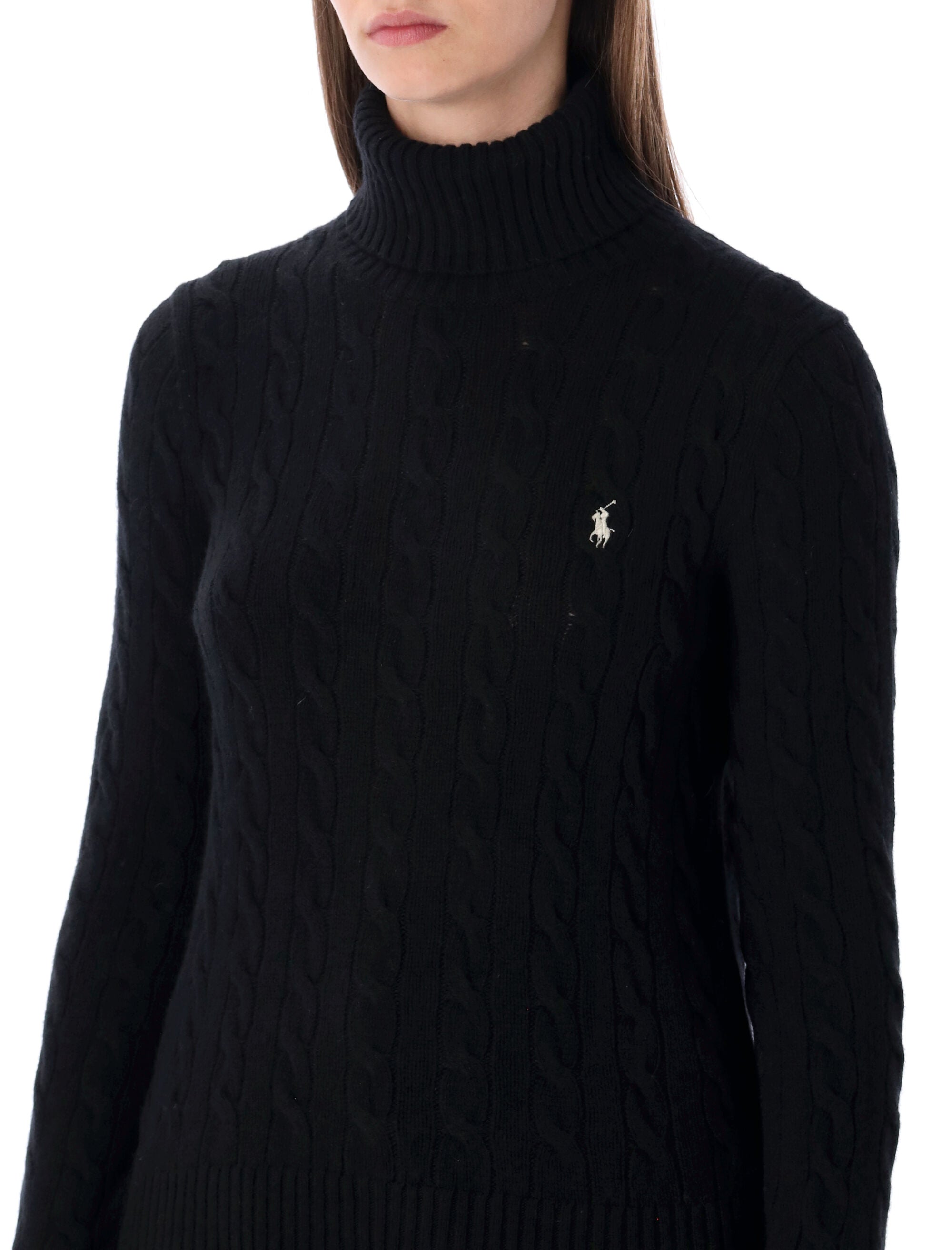 POLO RALPH LAUREN Women's Cable-Knit Roll Neck Jumper (S)