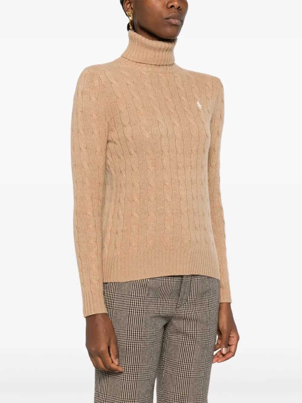 POLO RALPH LAUREN Cable-Knit Roll Neck Jumper - Size S