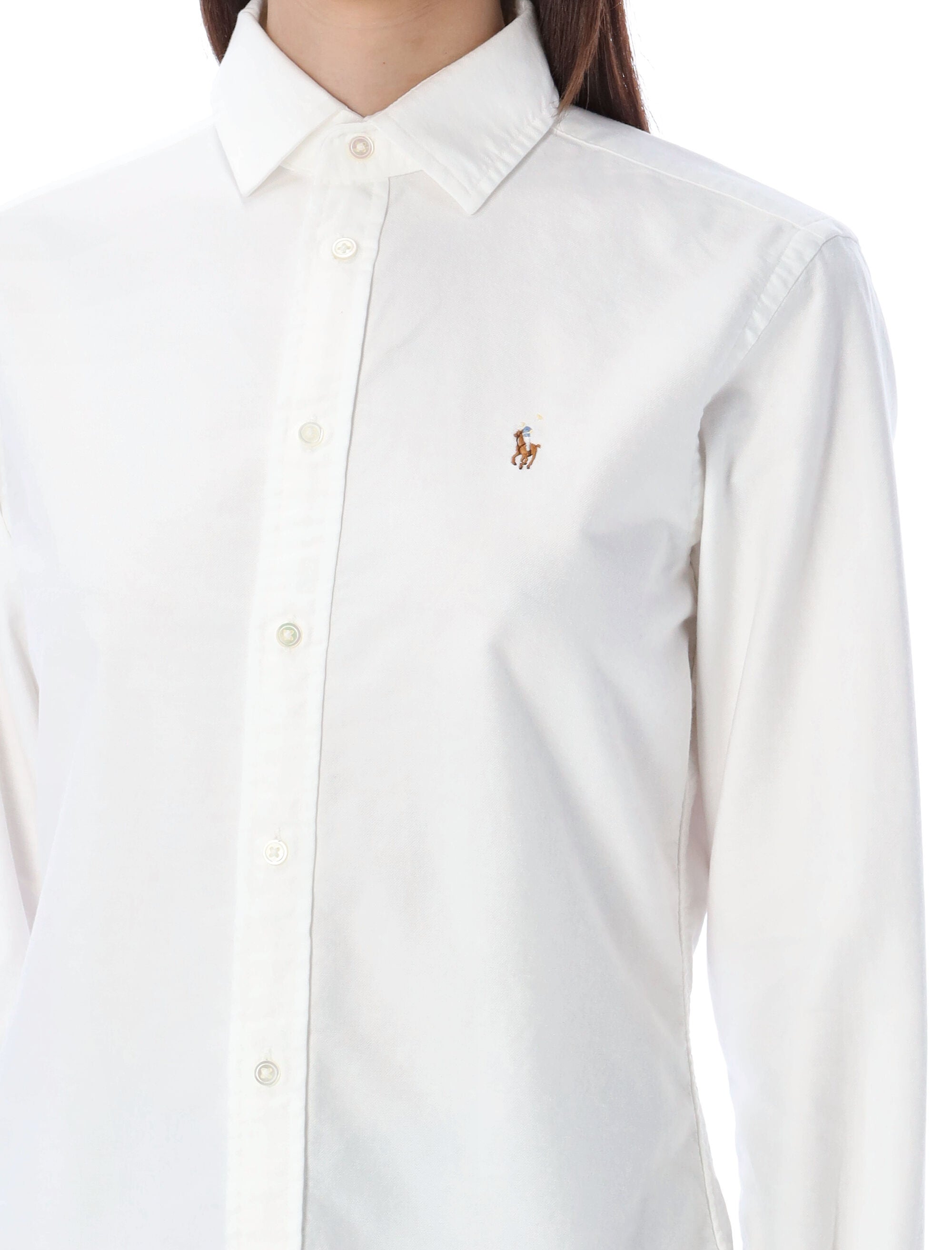 POLO RALPH LAUREN Logo Embroidered Cotton Shirt for Women