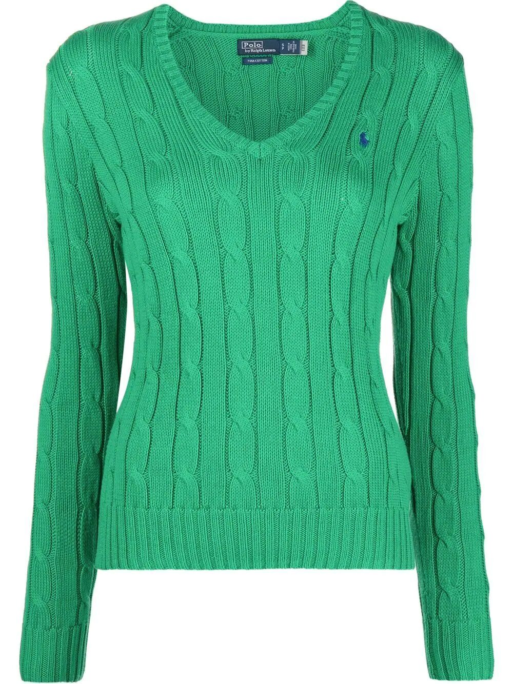 POLO RALPH LAUREN V-Neck Braided Sweater for Women