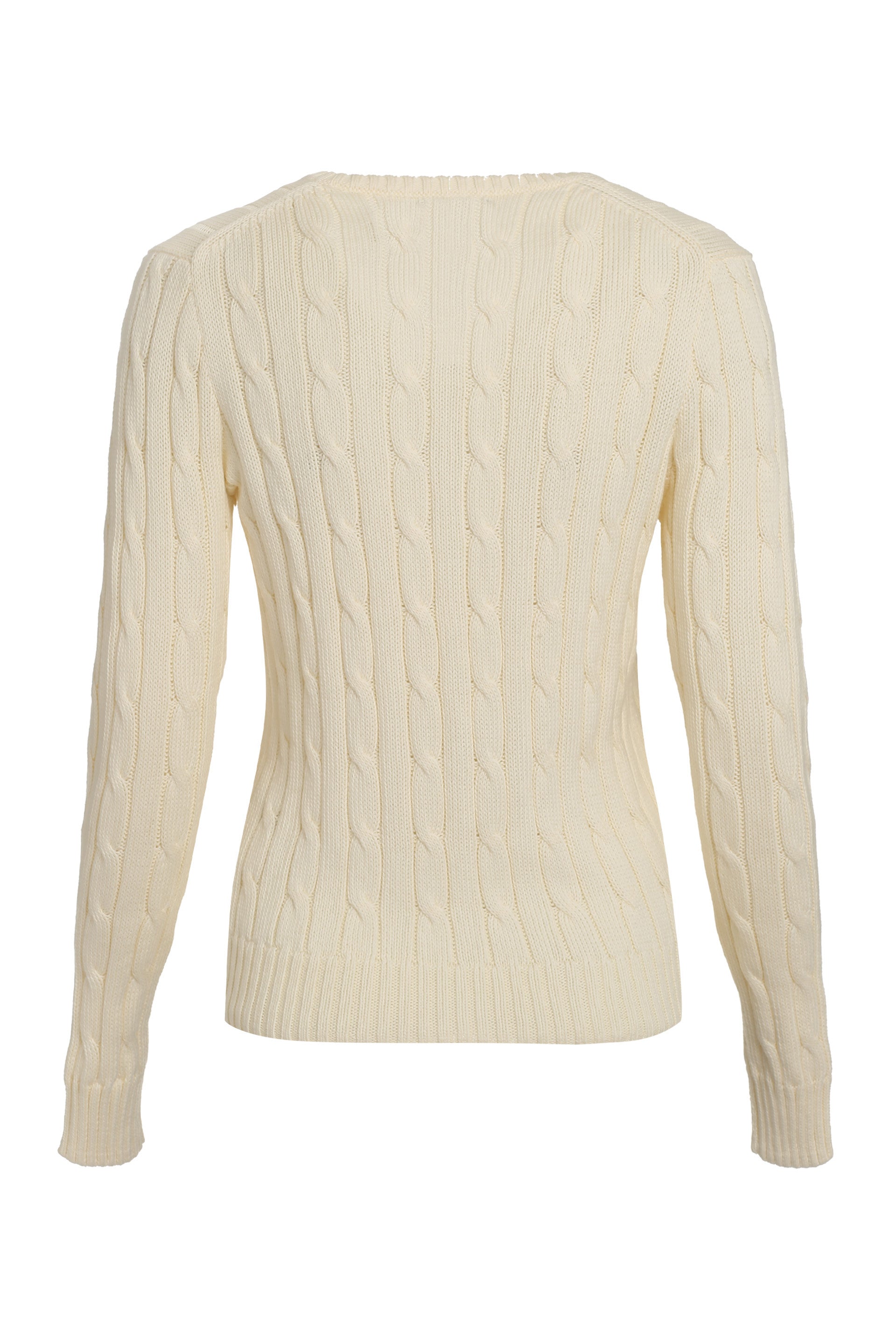 POLO RALPH LAUREN Plaited Cotton V-Neck Sweater