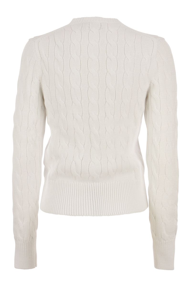 POLO RALPH LAUREN Fitted Plaited Cotton Cardigan