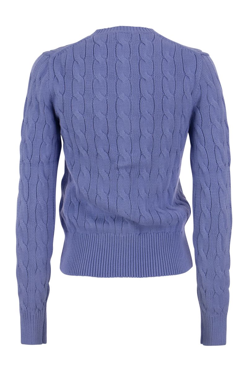 POLO RALPH LAUREN Fitted Plaited Cotton Cardigan