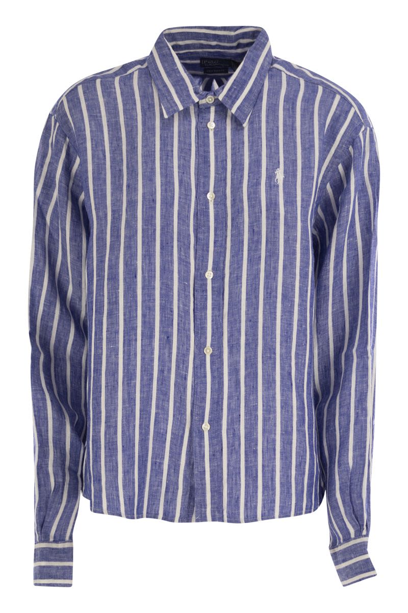 POLO RALPH LAUREN Wide and Short Vichy Linen Shirt for Women