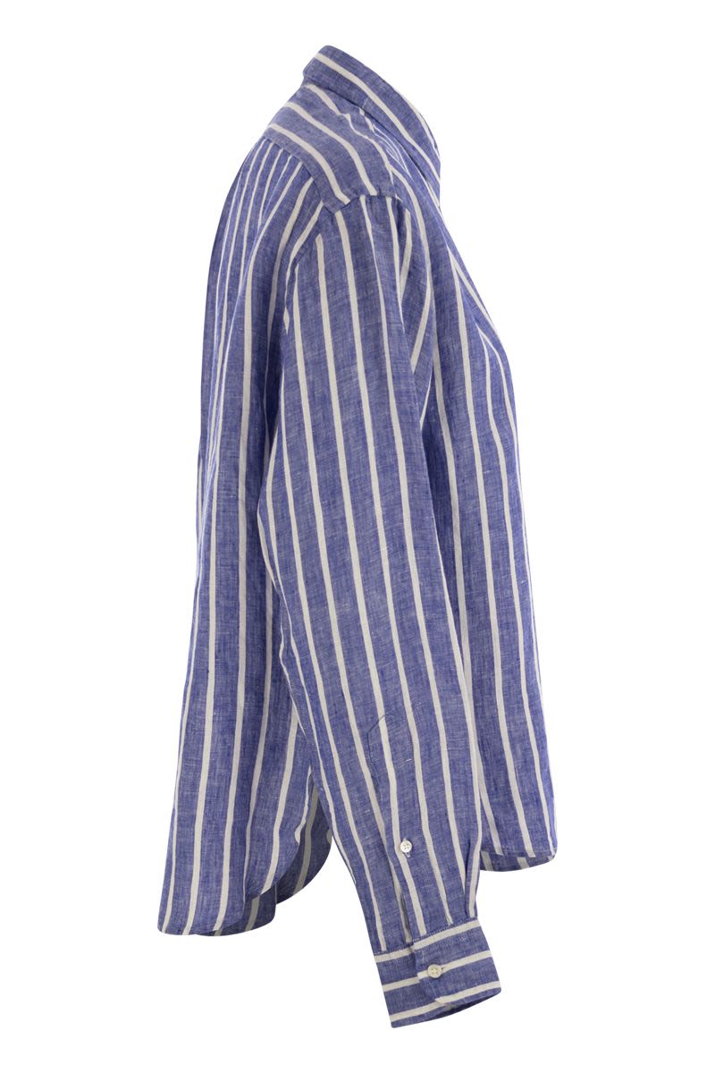 POLO RALPH LAUREN Wide and Short Vichy Linen Shirt for Women