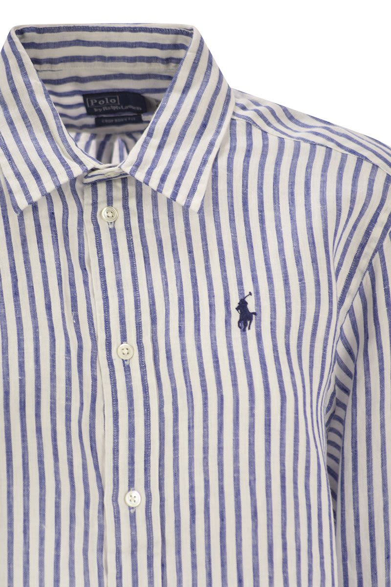 POLO RALPH LAUREN Wide and Short Vichy Linen Shirt