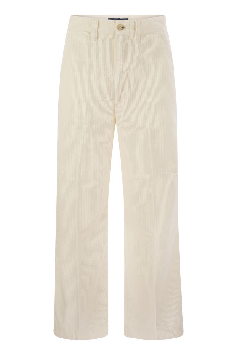 POLO RALPH LAUREN Wide-Leg Corduroy Trousers - Mini Cut