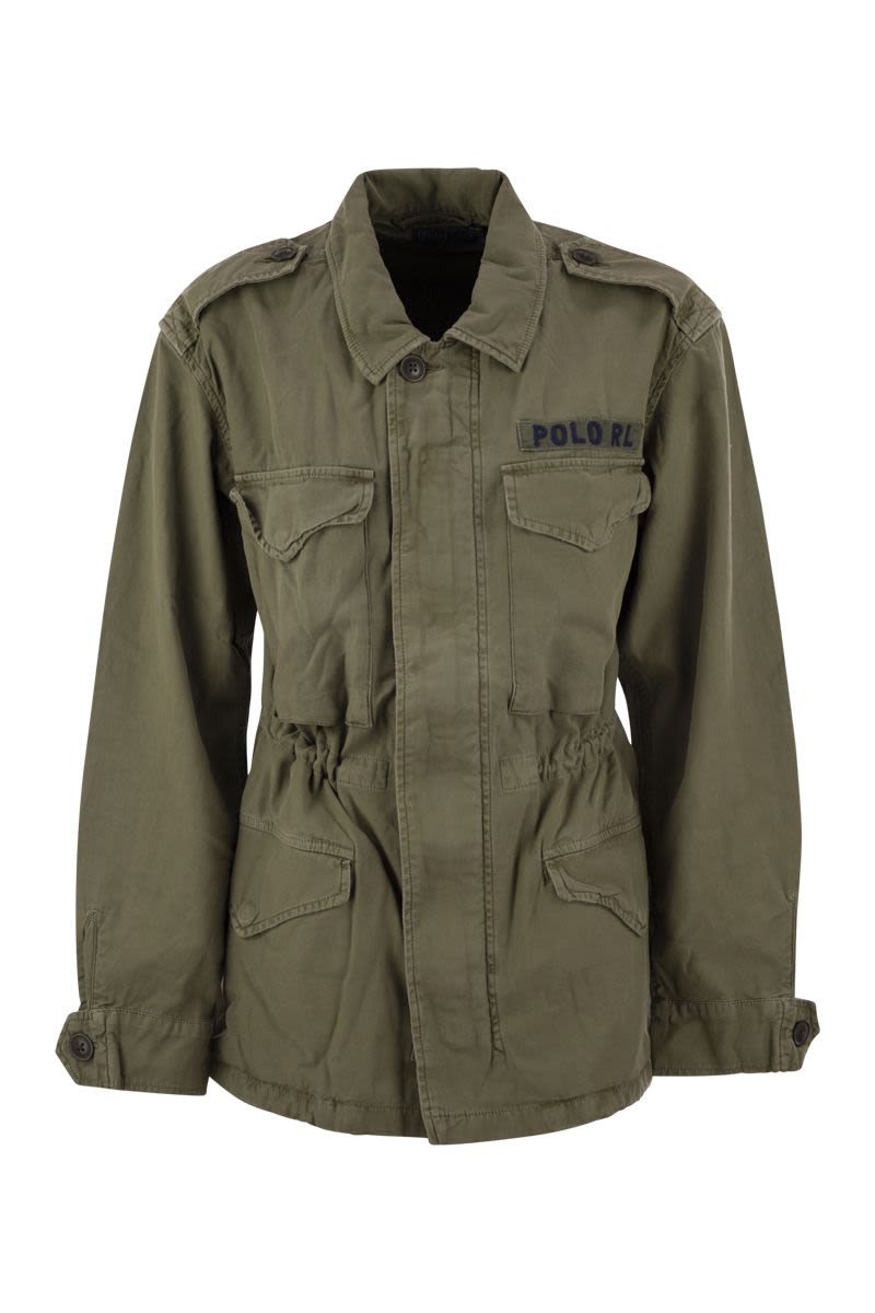 POLO RALPH LAUREN Women's Cotton Twill Military Jacket - Thigh Length