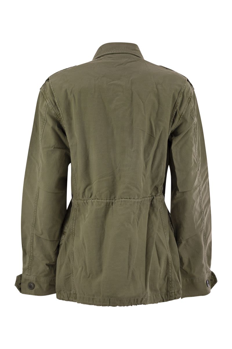 POLO RALPH LAUREN Women's Cotton Twill Military Jacket - Thigh Length