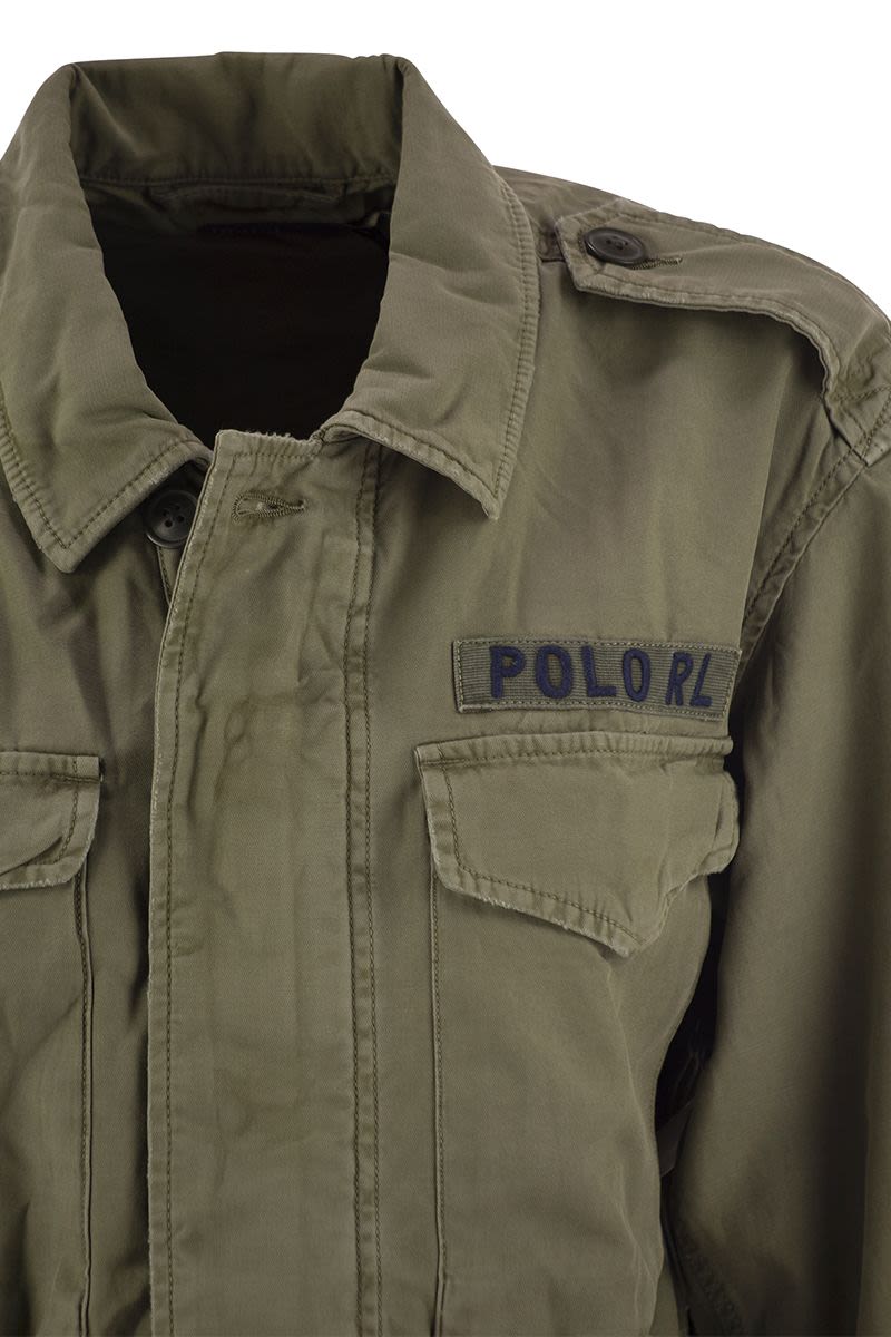 POLO RALPH LAUREN Women's Cotton Twill Military Jacket - Thigh Length