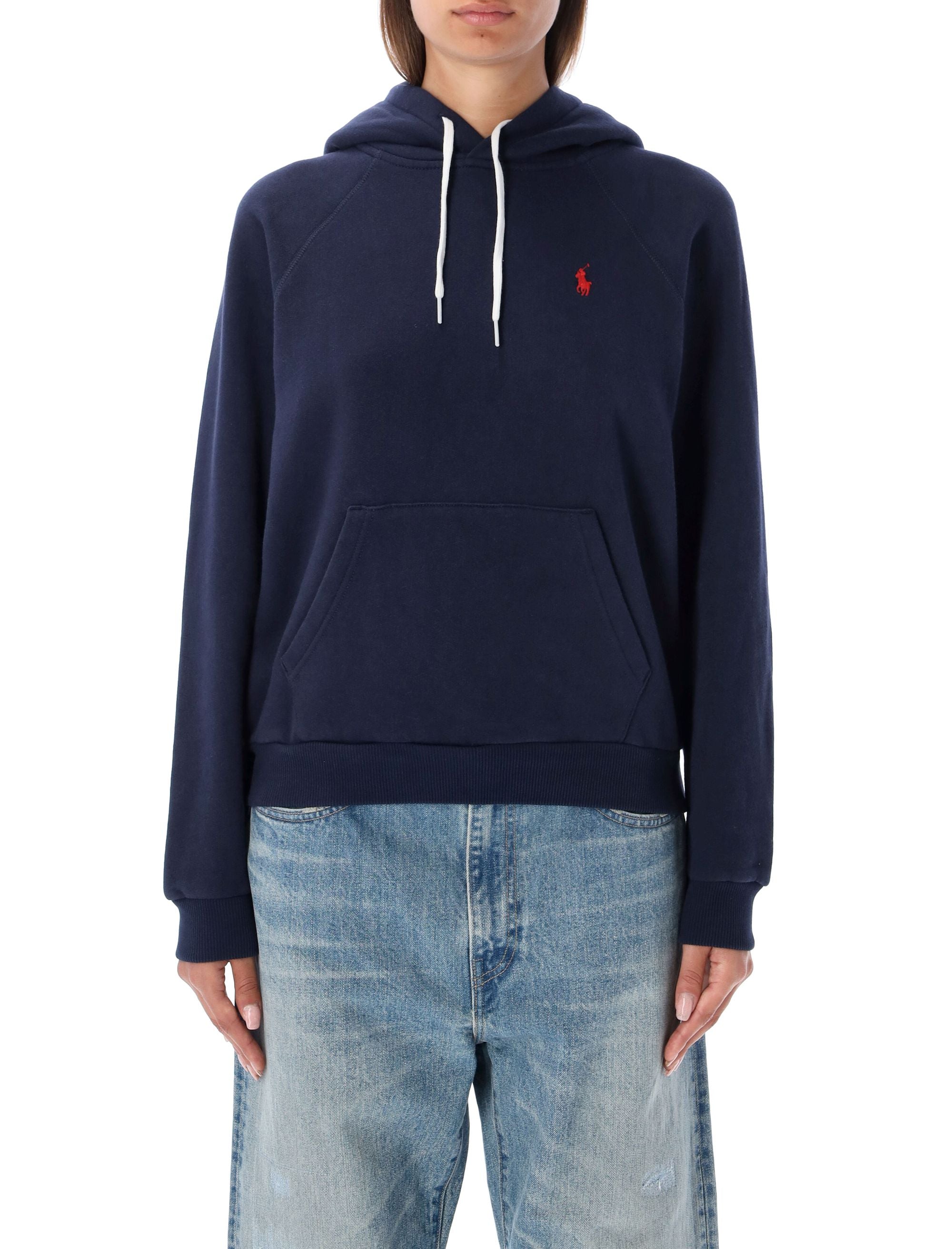 POLO RALPH LAUREN Logo Hoodie with Drawcord Hood - Size S
