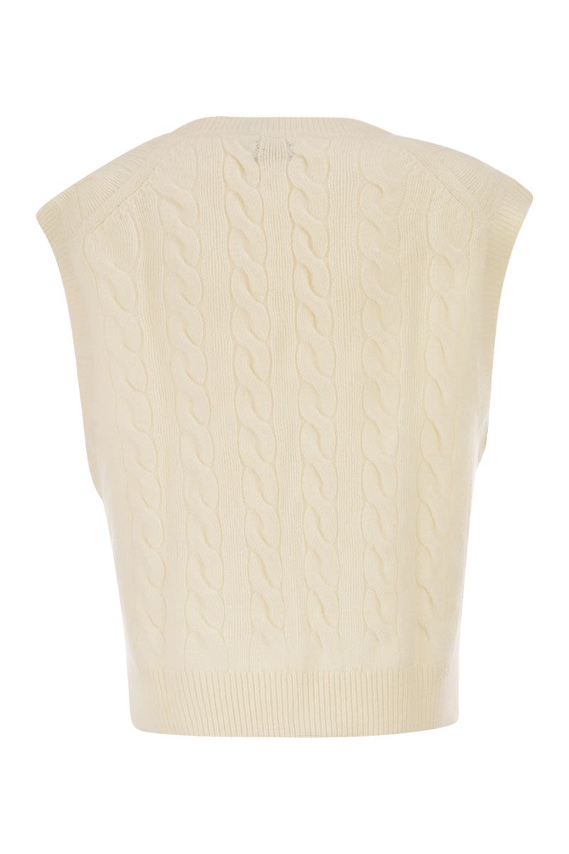 POLO RALPH LAUREN Wool and Cashmere Cable-Knit Vest
