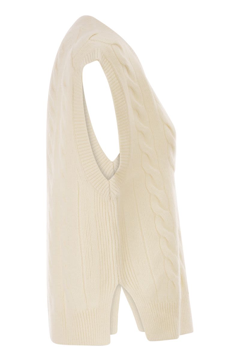 POLO RALPH LAUREN Wool and Cashmere Cable-Knit Vest