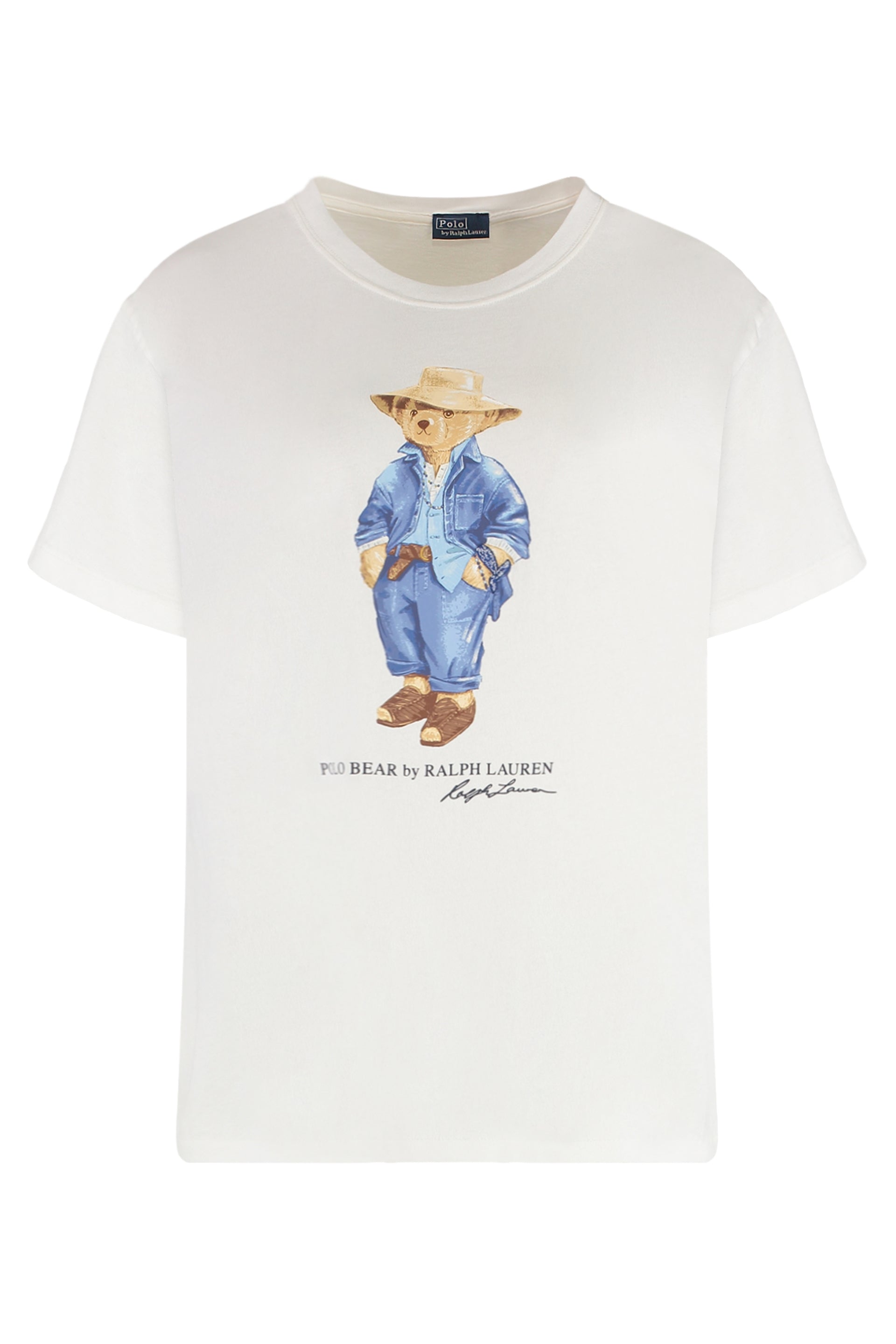 POLO RALPH LAUREN Cotton Polo Bear T-Shirt with Embroidered Detailing