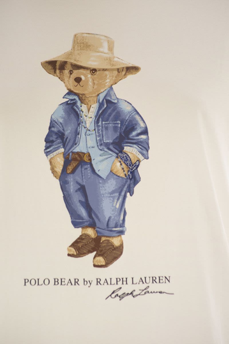 POLO RALPH LAUREN Cotton Polo Bear T-Shirt with Embroidered Detailing