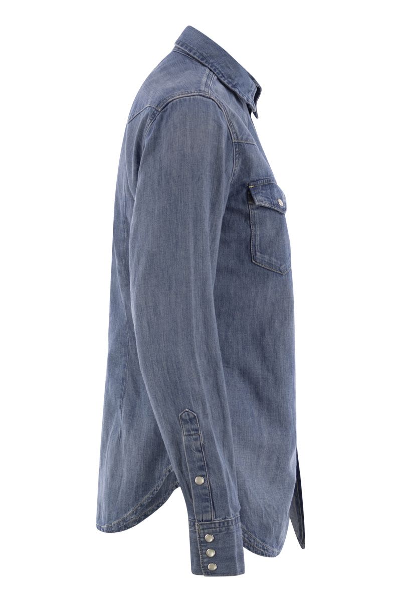 POLO RALPH LAUREN Denim Western Shirt for Women - Fitted at Chest and Hips