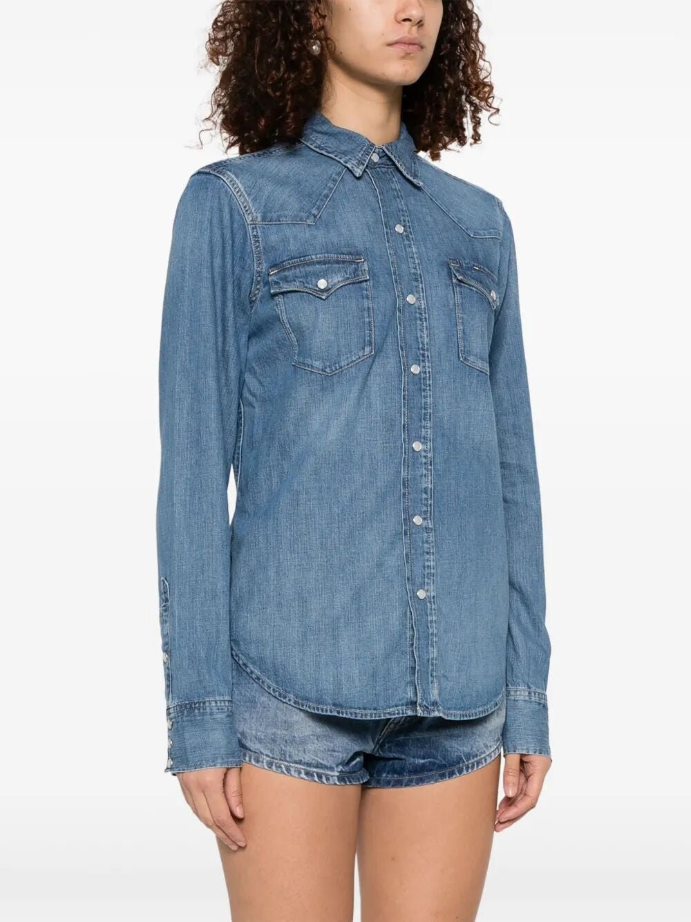 POLO RALPH LAUREN Denim Western Shirt for Women - Fitted at Chest and Hips
