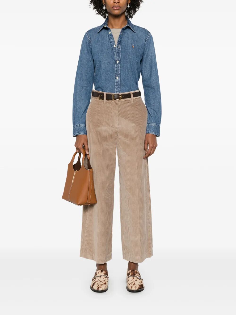 POLO RALPH LAUREN Logo Detail Denim Shirt for Women