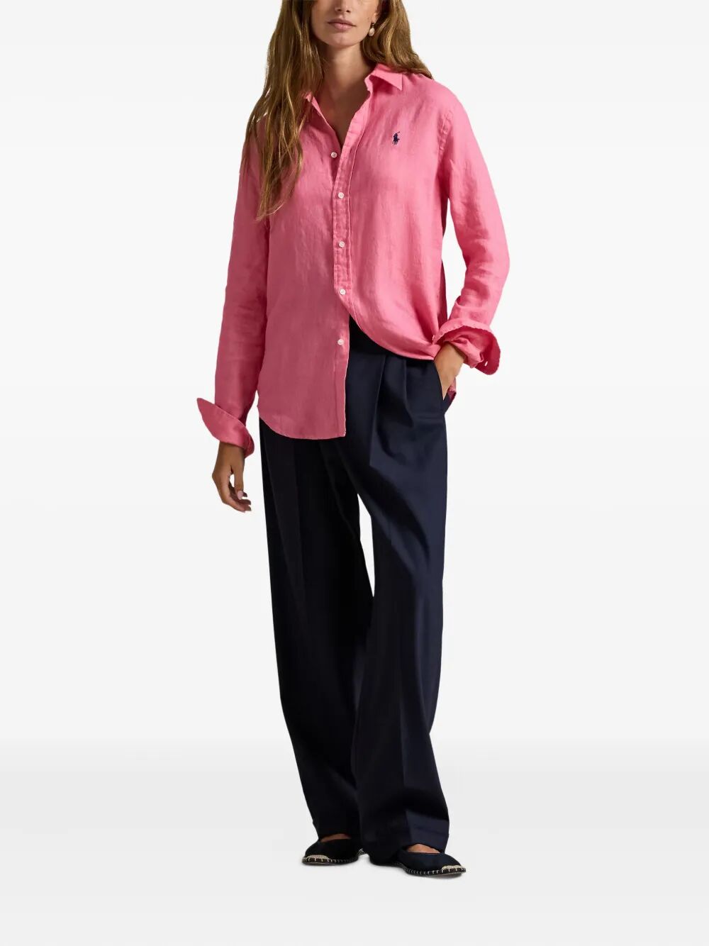 POLO RALPH LAUREN Classic Linen Shirt - Relaxed Fit for Women